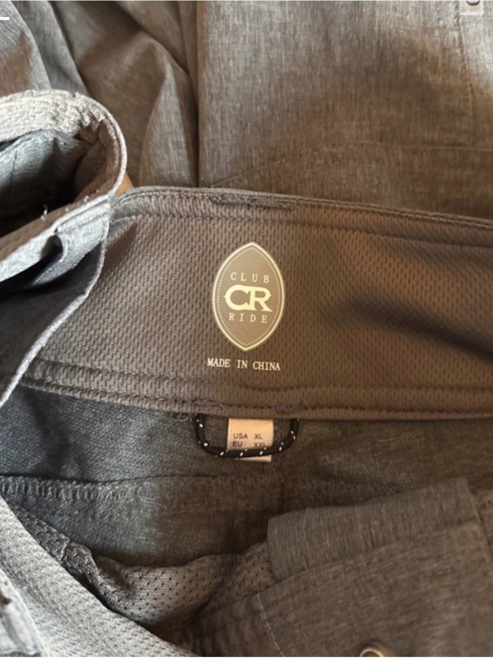 Club Ride Men's Gray Shorts - Picture 3 of 5